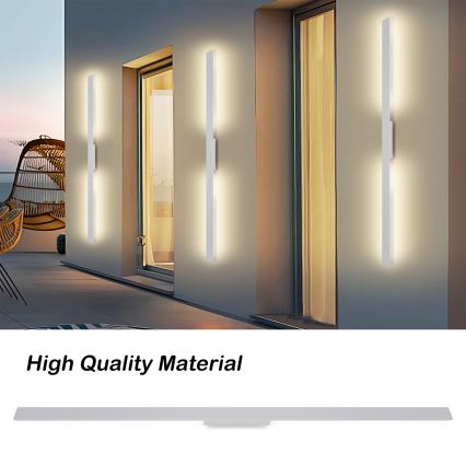 Brilagi - LUNA LED välisseinavalgusti 30W/230V, 3000K, IP65, 150 cm, valge, CRI 90