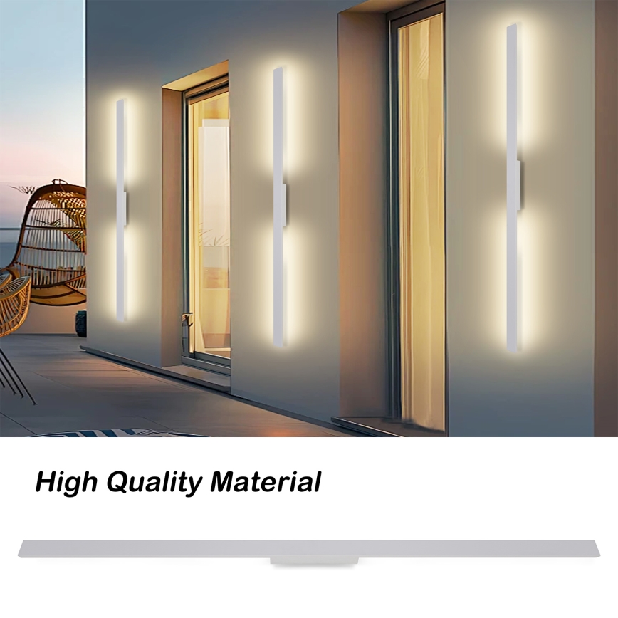 Brilagi - LUNA LED välisseinavalgusti 30W/230V, 3000K, IP65, 150 cm, valge, CRI 90