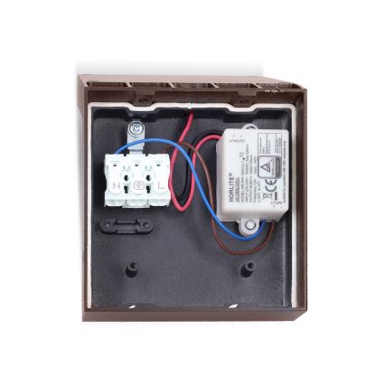 BRILAGI - LED välisseinavalgusti anduriga RIANO LED/8W/230V pruun IP65