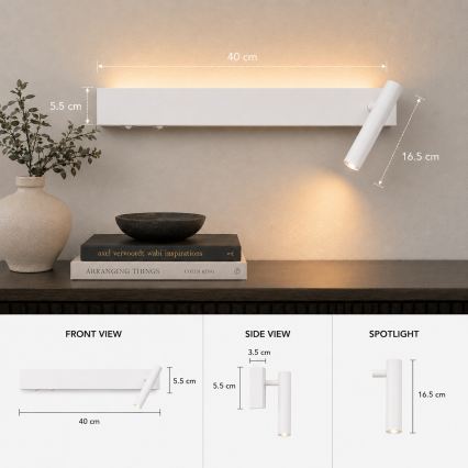 BRILAGI - LED seinapunktvalgusti ARLIX LED/3W/230V + LED/7W valge CRI 90