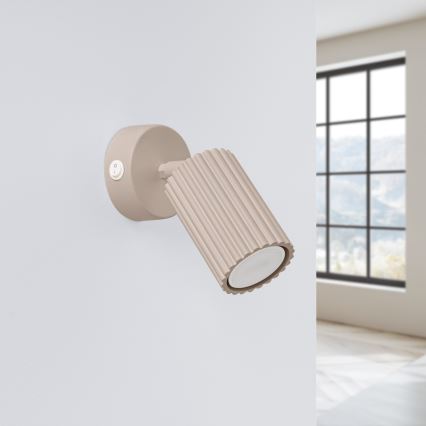 Brilagi - LED-seinapunktvalgusti CRESTO 1xGU10/10W/230V pruunikashall