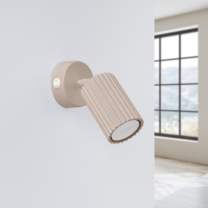 Brilagi - LED-seinapunktvalgusti CRESTO 1xGU10/10W/230V pruunikashall