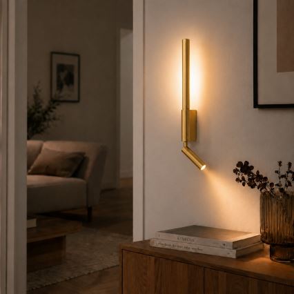 BRILAGI - LED seinapunktvalgusti VIXON LED/3W/230V + LED/5W kuldne CRI 90