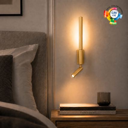 BRILAGI - LED seinapunktvalgusti VIXON LED/3W/230V + LED/5W kuldne CRI 90