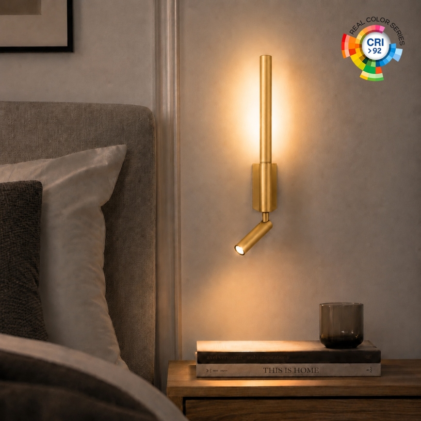 BRILAGI - LED seinapunktvalgusti VIXON LED/3W/230V + LED/5W kuldne CRI 90