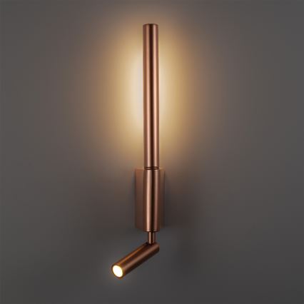 BRILAGI - VIXON LED seinaspott LED/3W/230V + LED/5W, pronks, CRI 90