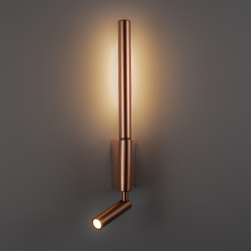 BRILAGI - VIXON LED seinaspott LED/3W/230V + LED/5W, pronks, CRI 90