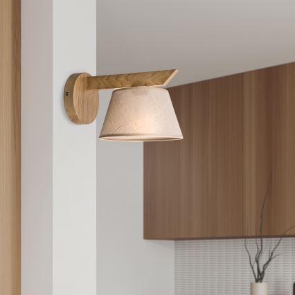 Brilagi - LED  Seinavalgusti ANTHONY 1xE14/40W/230V tamm/beež