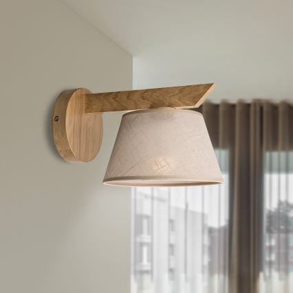 Brilagi - LED  Seinavalgusti ANTHONY 1xE14/40W/230V tamm/beež
