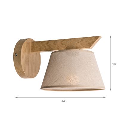 Brilagi - LED  Seinavalgusti ANTHONY 1xE14/40W/230V tamm/beež