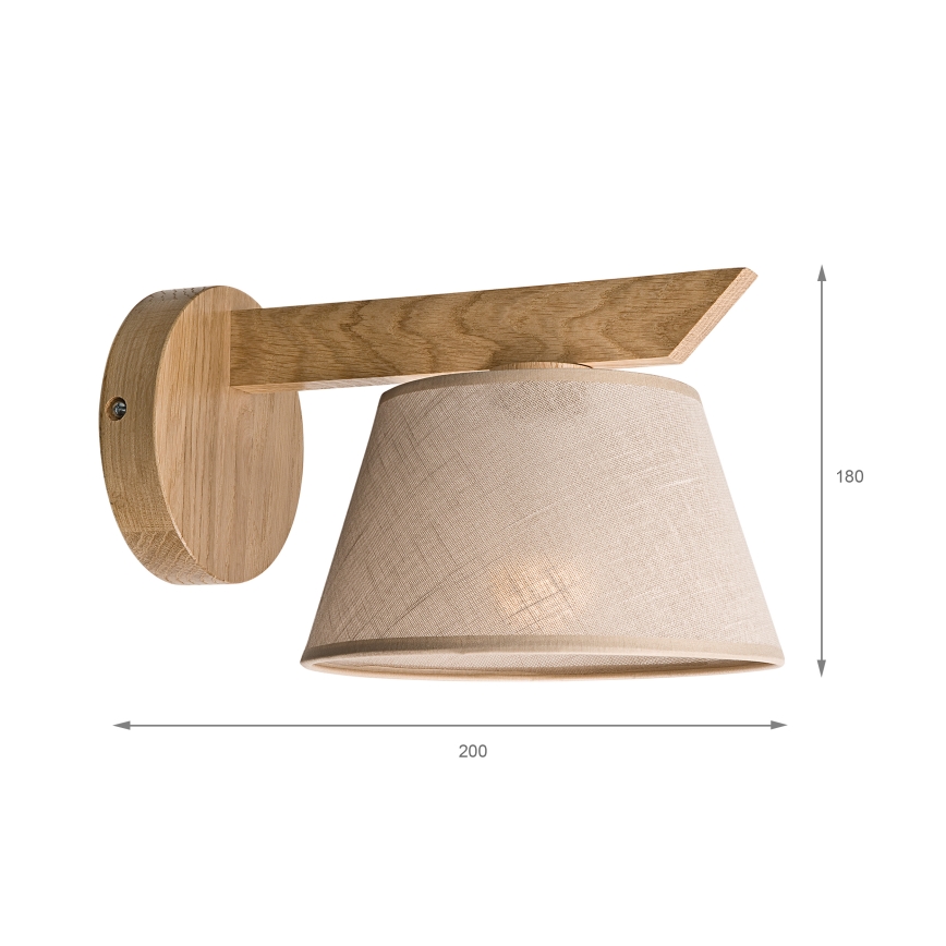 Brilagi - LED  Seinavalgusti ANTHONY 1xE14/40W/230V tamm/beež