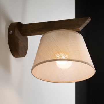 Brilagi - LED  Seinavalgusti ANTHONY 1xE14/40W/230V tamm pähklipuu/beež