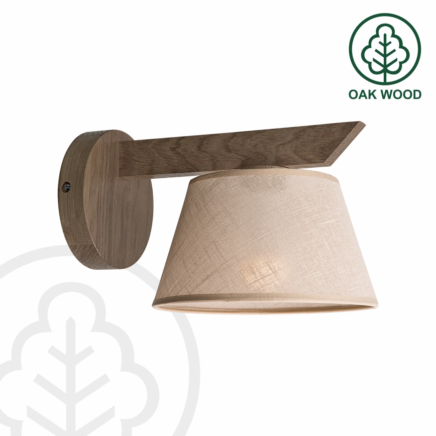 Brilagi - LED  Seinavalgusti ANTHONY 1xE14/40W/230V tamm pähklipuu/beež