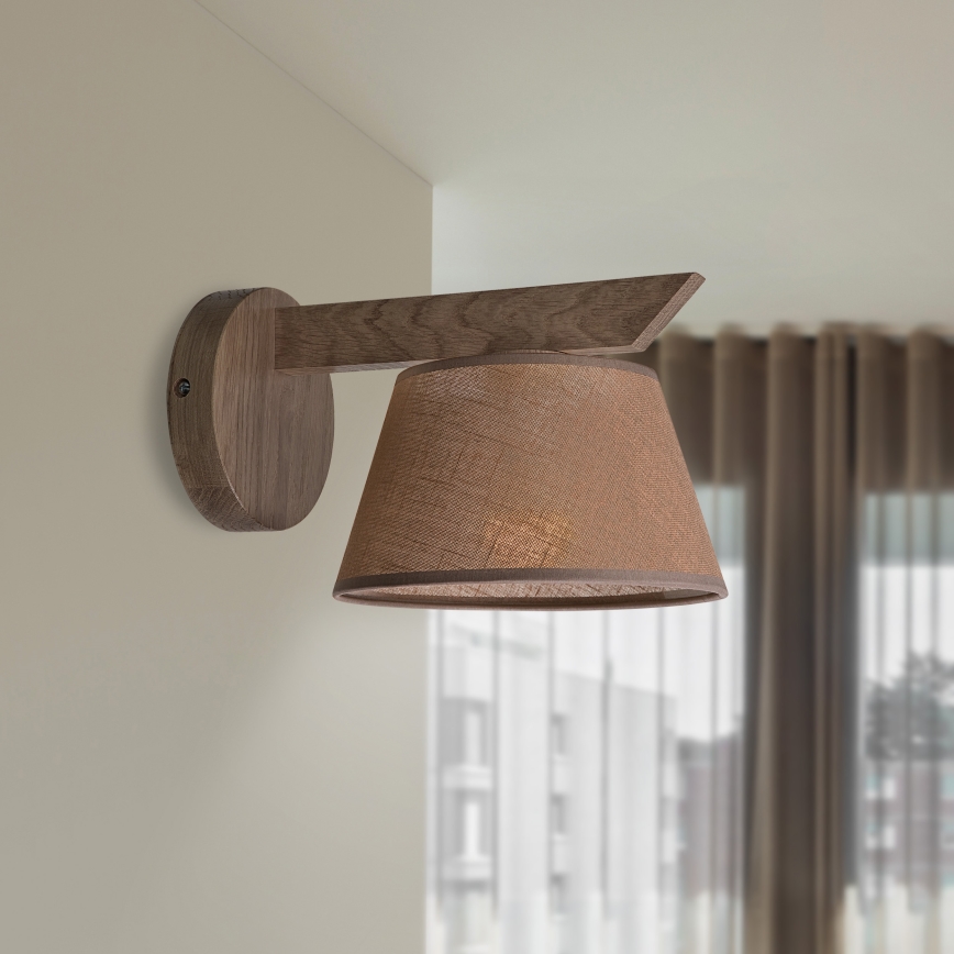 Brilagi - LED  Seinavalgusti ANTHONY 1xE14/40W/230V tamm pähklipuu/pruun