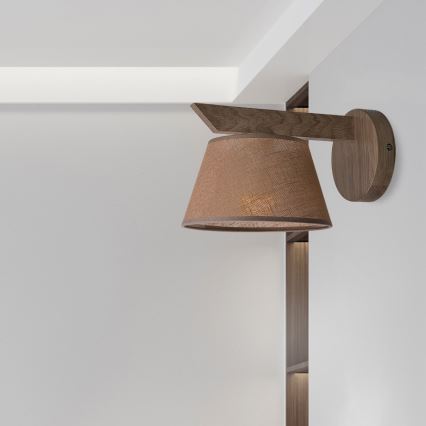 Brilagi - LED  Seinavalgusti ANTHONY 1xE14/40W/230V tamm pähklipuu/pruun