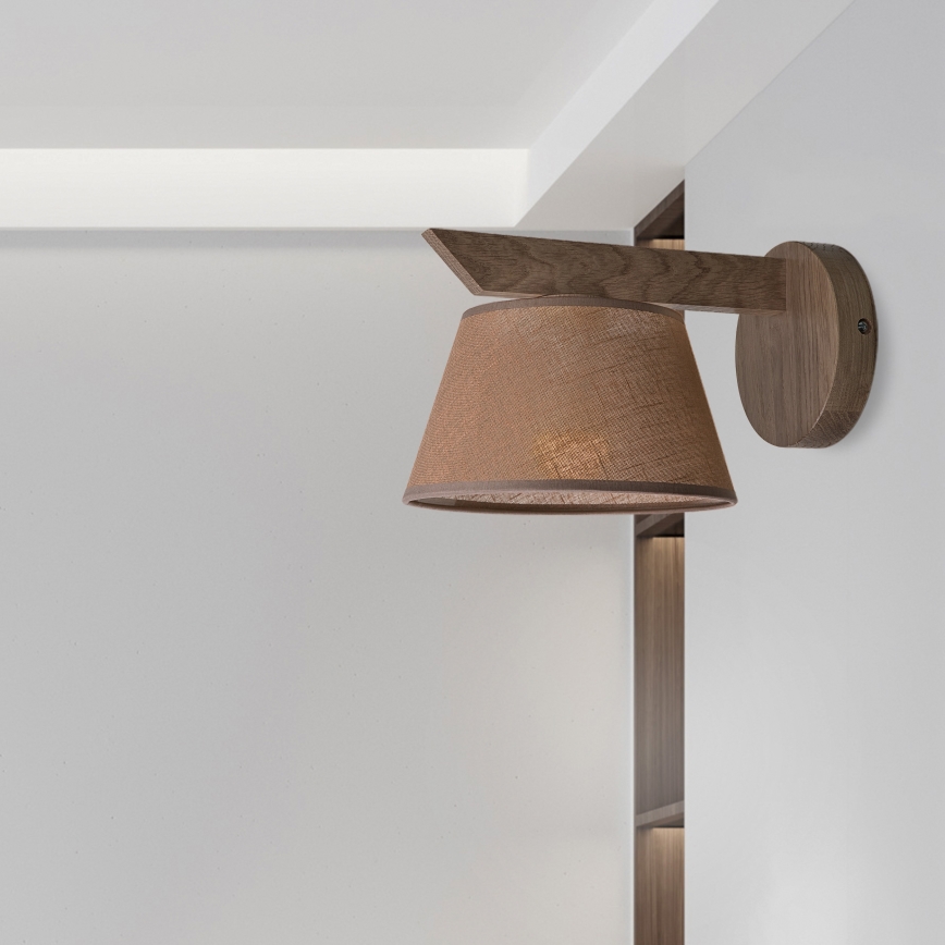 Brilagi - LED  Seinavalgusti ANTHONY 1xE14/40W/230V tamm pähklipuu/pruun