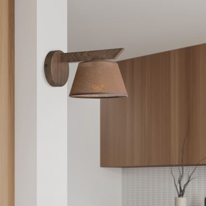 Brilagi - LED  Seinavalgusti ANTHONY 1xE14/40W/230V tamm pähklipuu/pruun