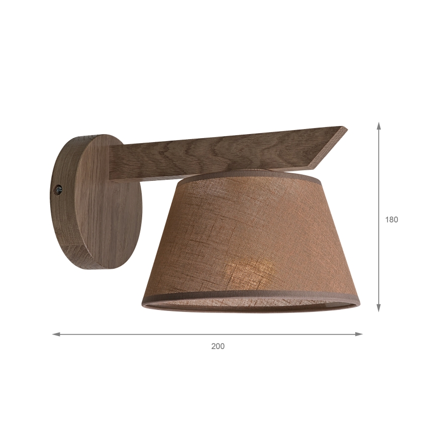 Brilagi - LED  Seinavalgusti ANTHONY 1xE14/40W/230V tamm pähklipuu/pruun