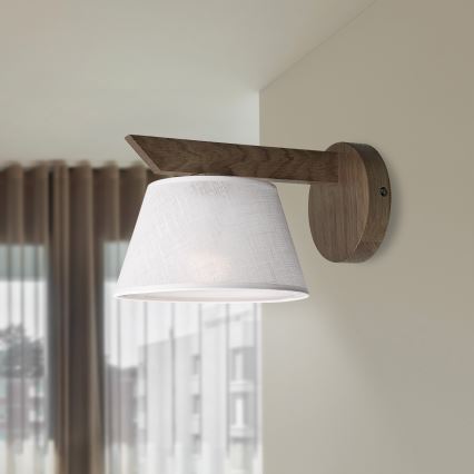 Brilagi - LED  Seinavalgusti ANTHONY 1xE14/40W/230V tamm pähklipuu/valge