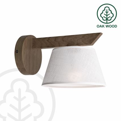 Brilagi - LED  Seinavalgusti ANTHONY 1xE14/40W/230V tamm pähklipuu/valge