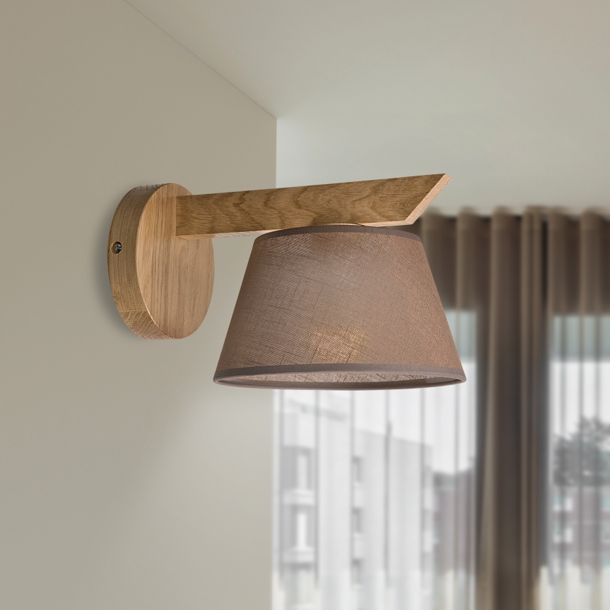 Brilagi - LED  Seinavalgusti ANTHONY 1xE14/40W/230V tamm/pruun