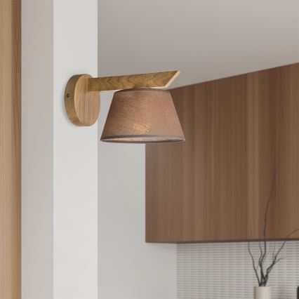 Brilagi - LED  Seinavalgusti ANTHONY 1xE14/40W/230V tamm/pruun