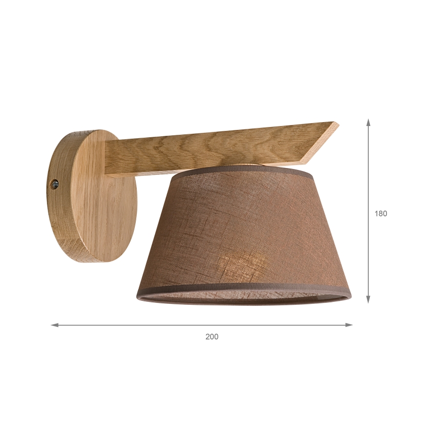 Brilagi - LED  Seinavalgusti ANTHONY 1xE14/40W/230V tamm/pruun