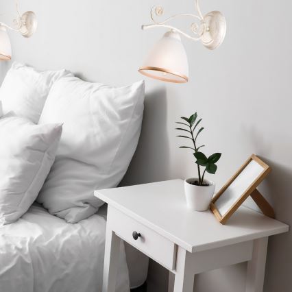 Brilagi - LED seinavalgusti ANTICO 1xE27/60W/230V 3000K valge patina