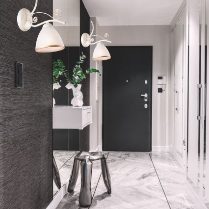Brilagi - LED seinavalgusti ANTICO 1xE27/60W/230V 3000K valge patina