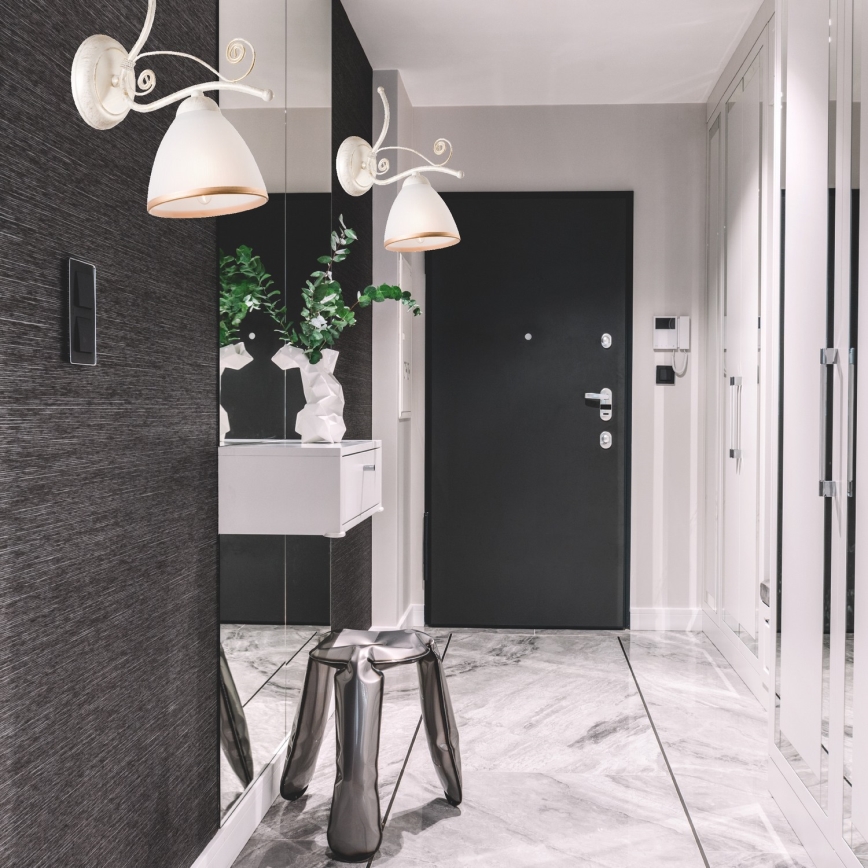 Brilagi - LED seinavalgusti ANTICO 1xE27/60W/230V 3000K valge patina