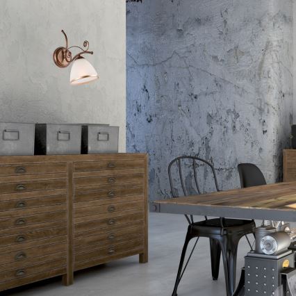 Brilagi - LED Seinavalgusti ANTICO 1xE27/60W/230V pronks paatina