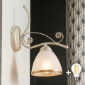Brilagi - LED-seinavalgusti ANTICO 1xE27/60W/230V valge patina