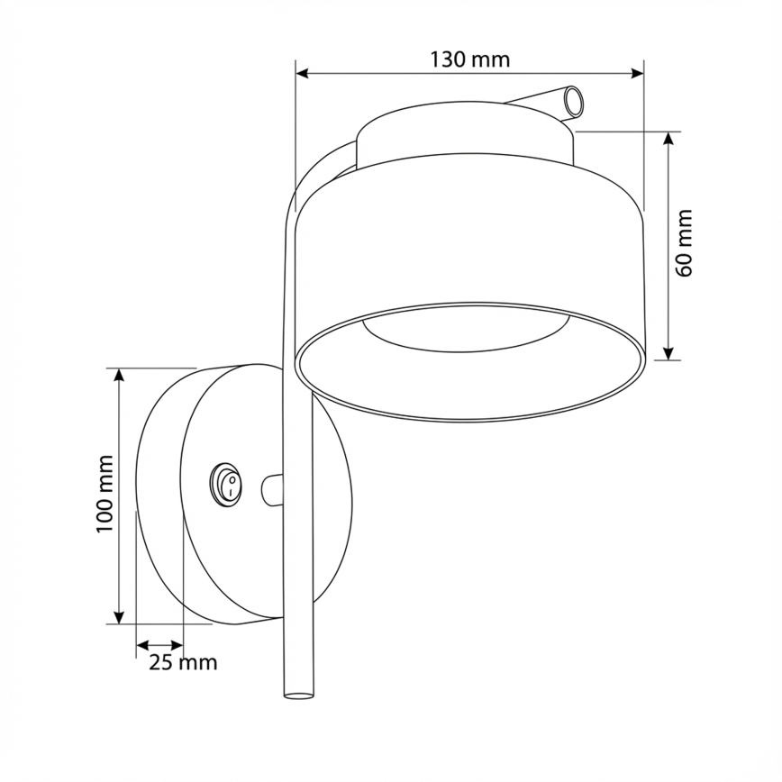 Brilagi - LED Seinavalgusti AURA LUX 1xGX53/30W/230V must/kuldne
