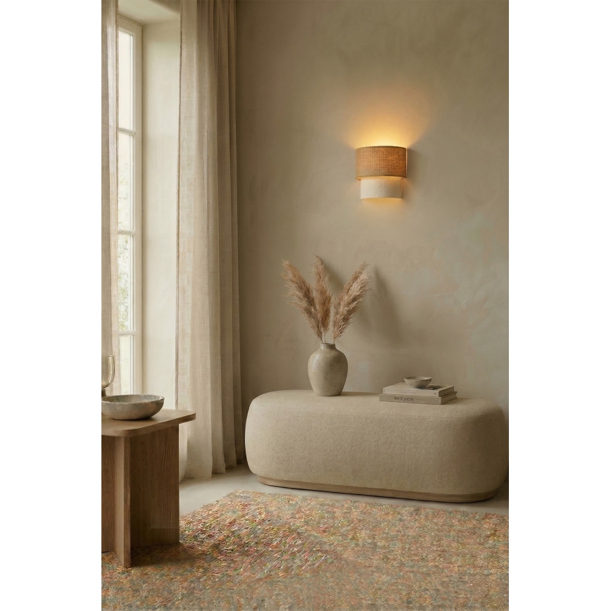 Brilagi - LED seinavalgusti BOHO ECO 1xE27/10W/230V beež/kreem