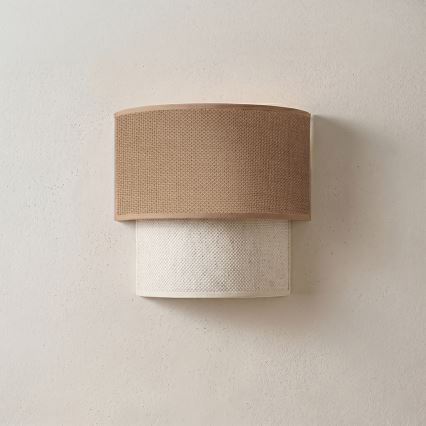 Brilagi - LED seinavalgusti BOHO ECO 1xE27/10W/230V beež/kreem