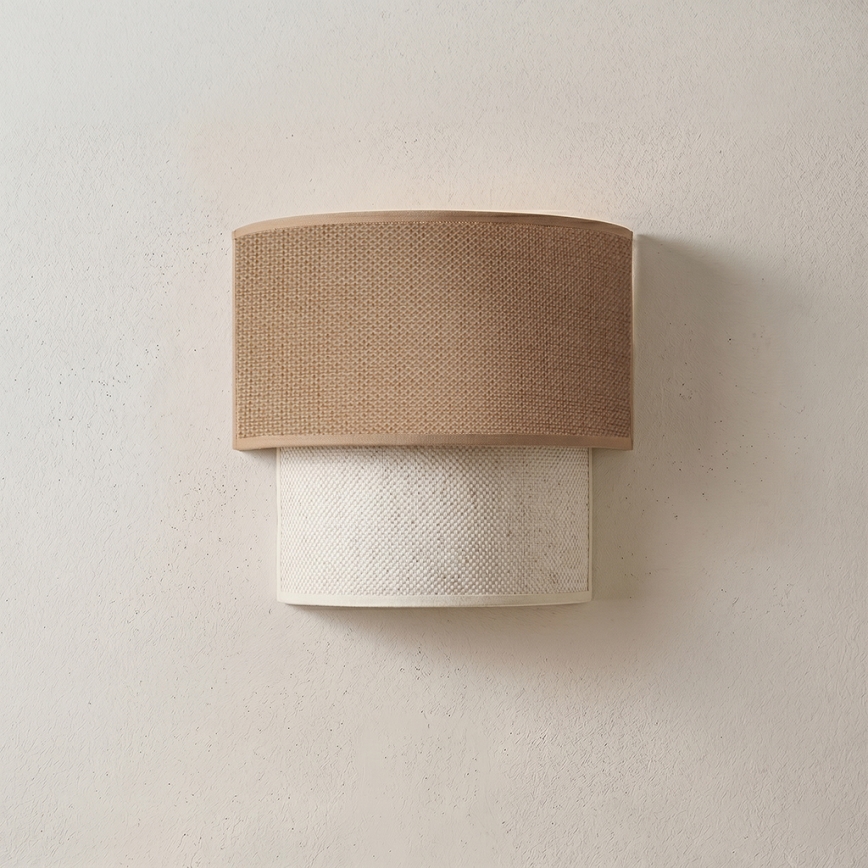Brilagi - LED seinavalgusti BOHO ECO 1xE27/10W/230V beež/kreem