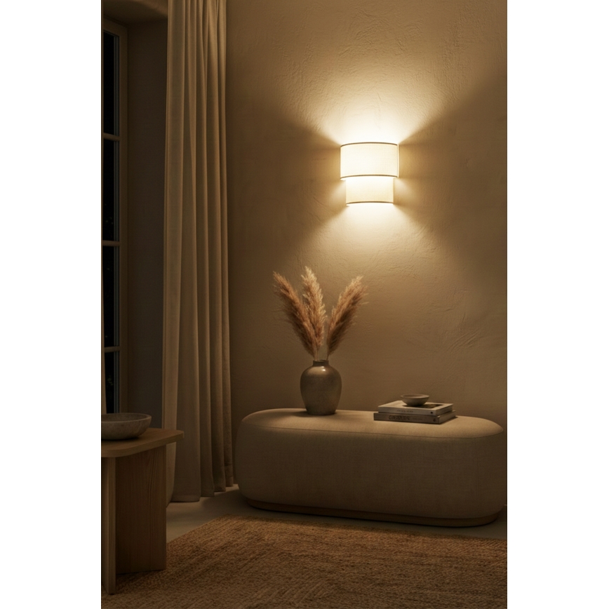 Brilagi - LED seinavalgusti BOHO ECO 1xE27/10W/230V kreemjas
