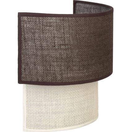 Brilagi - LED-seinavalgusti BOHO ECO 1xE27/10W/230V pruun/kreemjas