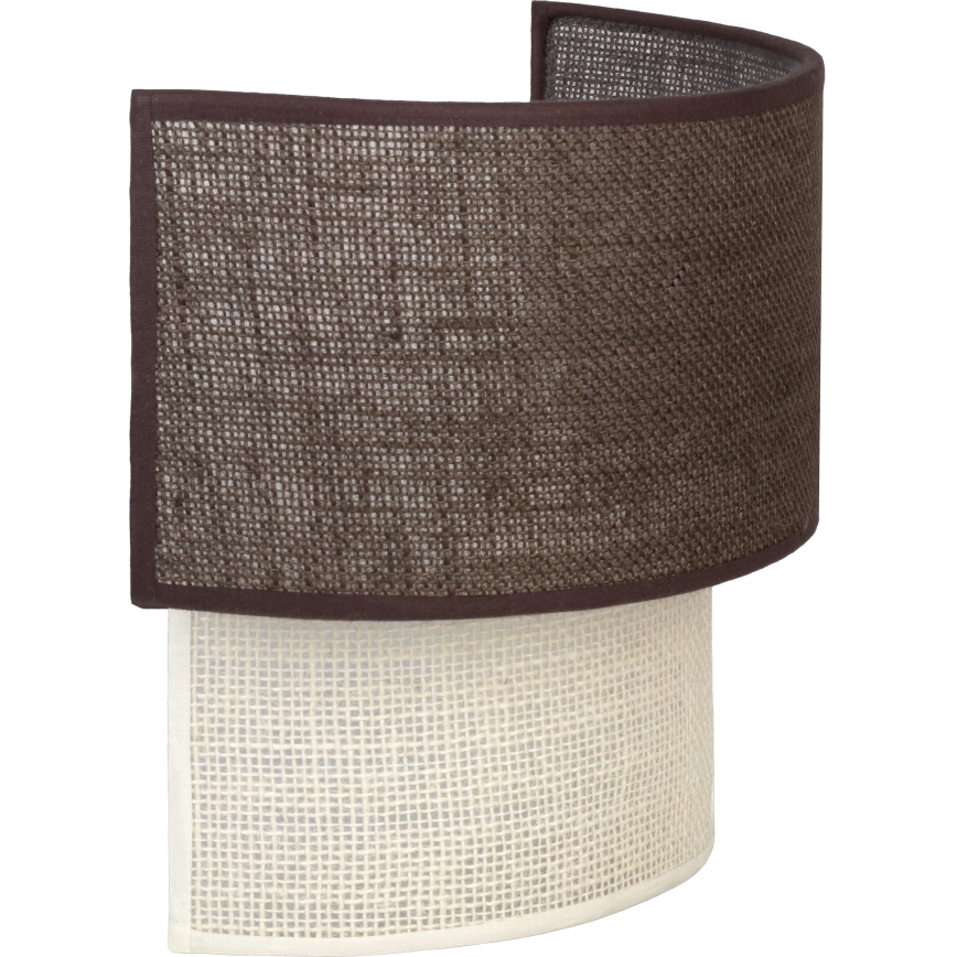 Brilagi - LED-seinavalgusti BOHO ECO 1xE27/10W/230V pruun/kreemjas