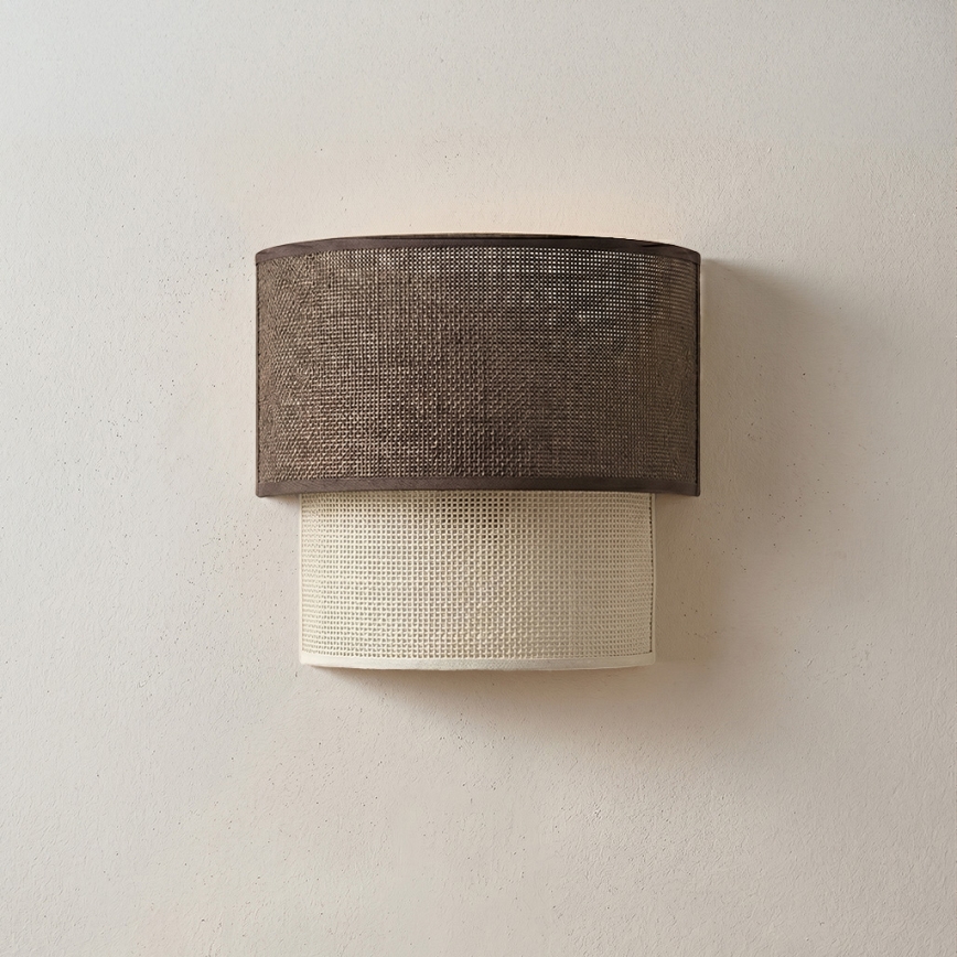 Brilagi - LED-seinavalgusti BOHO ECO 1xE27/10W/230V pruun/kreemjas