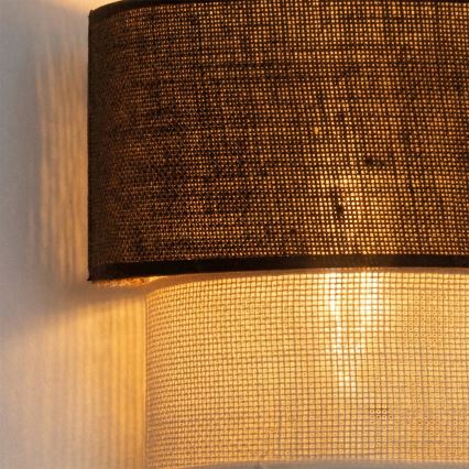 Brilagi - LED-seinavalgusti BOHO ECO 1xE27/10W/230V pruun/kreemjas