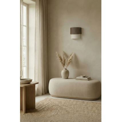 Brilagi - LED seinavalgusti BOHO ECO 1xE27/10W/230V pruun/kreemjas