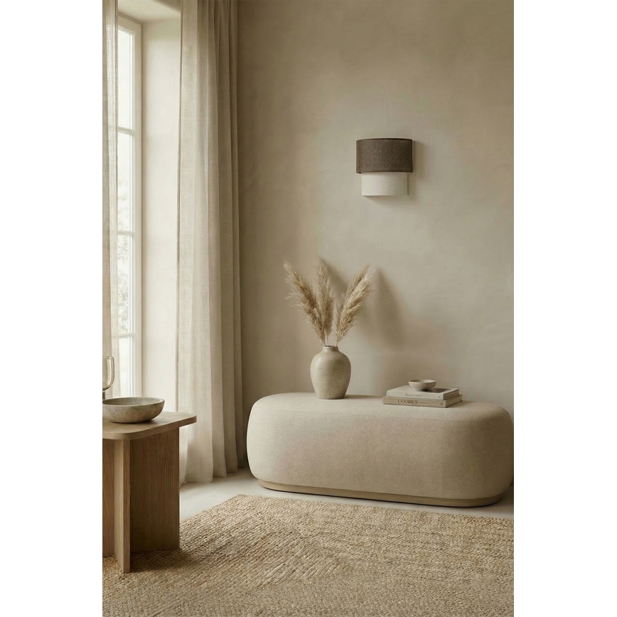 Brilagi - LED seinavalgusti BOHO ECO 1xE27/10W/230V pruun/kreemjas
