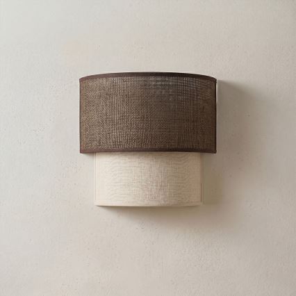Brilagi - LED seinavalgusti BOHO ECO 1xE27/10W/230V pruun/kreemjas
