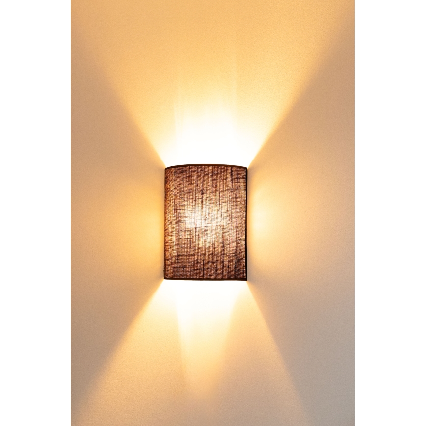 Brilagi - LED seinavalgusti BOHO STYLE 1xE27/15W/230V pruun