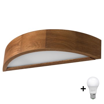 Brilagi - LED Seinavalgusti CARVALHO 1xE27/60W/230V tamm kirss