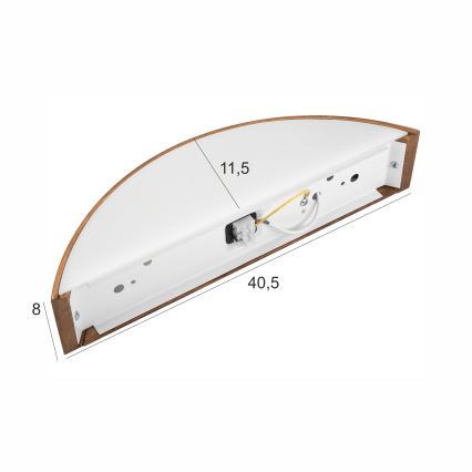 Brilagi - LED Seinavalgusti CARVALHO 1xE27/60W/230V tamm kirss