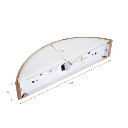 Brilagi - LED-seinavalgusti CARVALHO MODERN 1xE27/60W/230V tamm