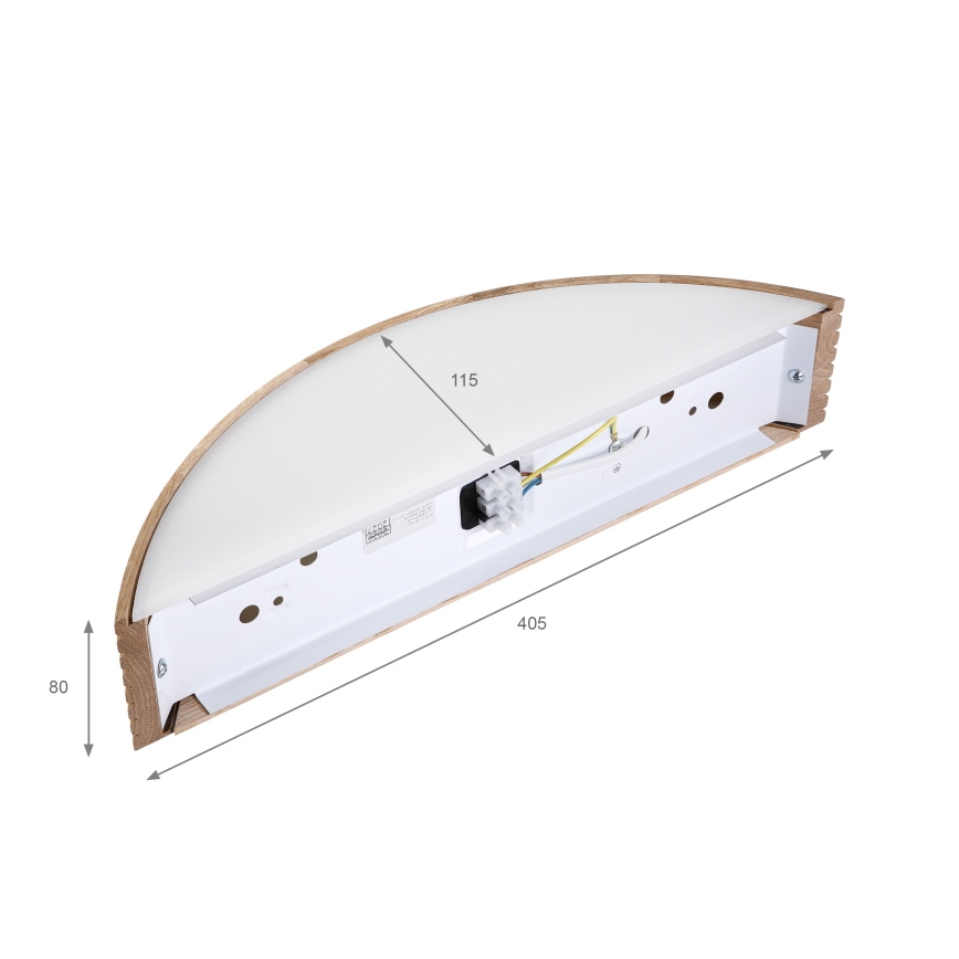 Brilagi - LED-seinavalgusti CARVALHO MODERN 1xE27/60W/230V tamm