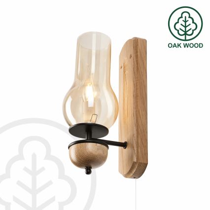 Brilagi - LED Seinavalgusti COTTAGE 1xE14/40W/230V tamm/pruun